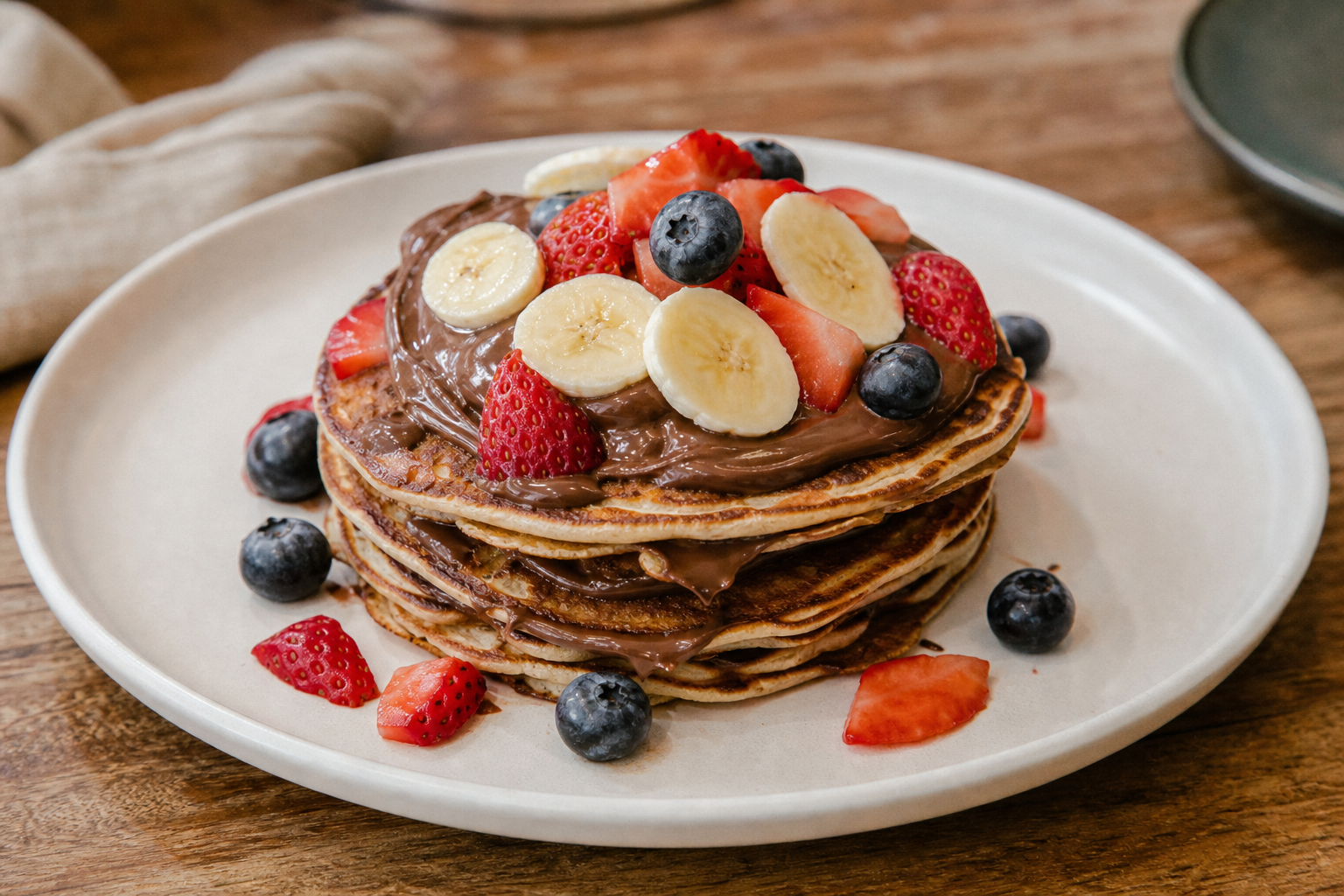 Nutella & Fruit Pancakes